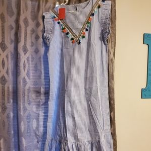 Stripped Tassel Dress